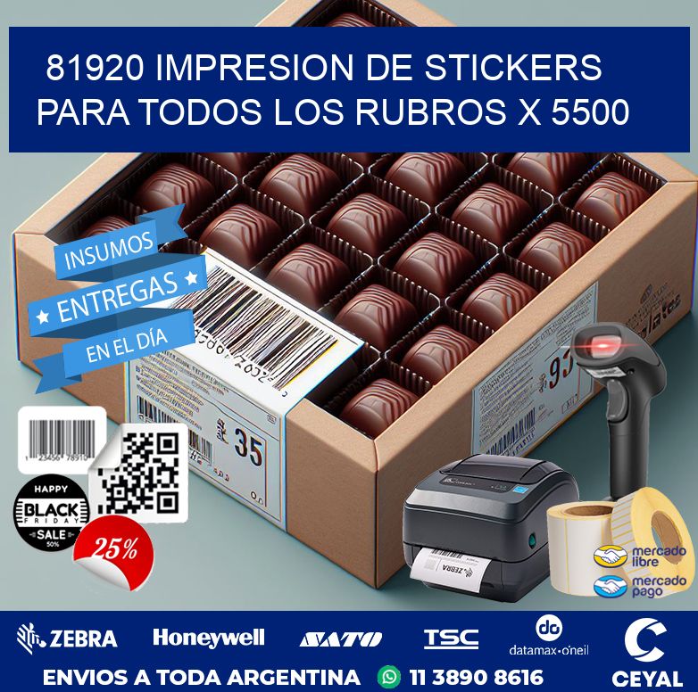 81920 IMPRESION DE STICKERS PARA TODOS LOS RUBROS X 5500