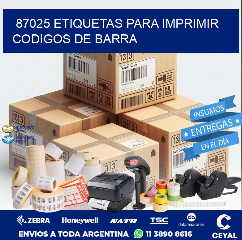 87025 ETIQUETAS PARA IMPRIMIR CODIGOS DE BARRA