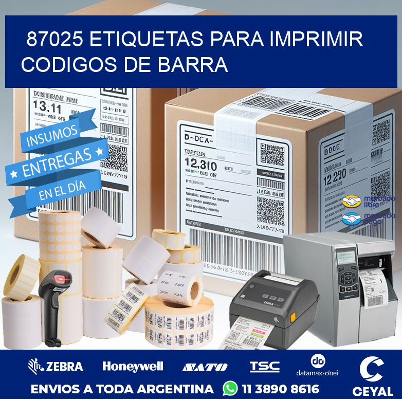 87025 ETIQUETAS PARA IMPRIMIR CODIGOS DE BARRA