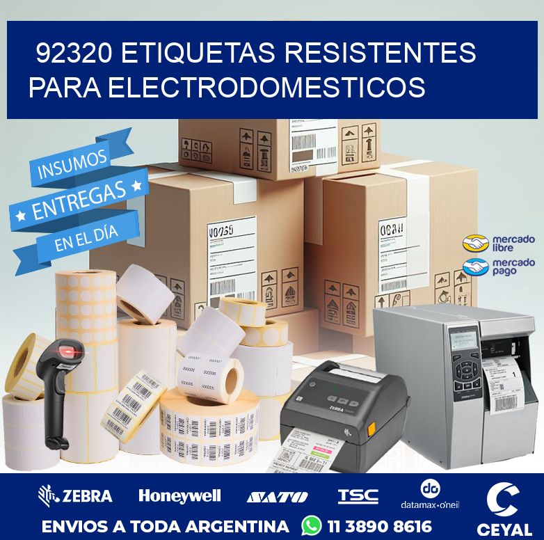 92320 ETIQUETAS RESISTENTES PARA ELECTRODOMESTICOS