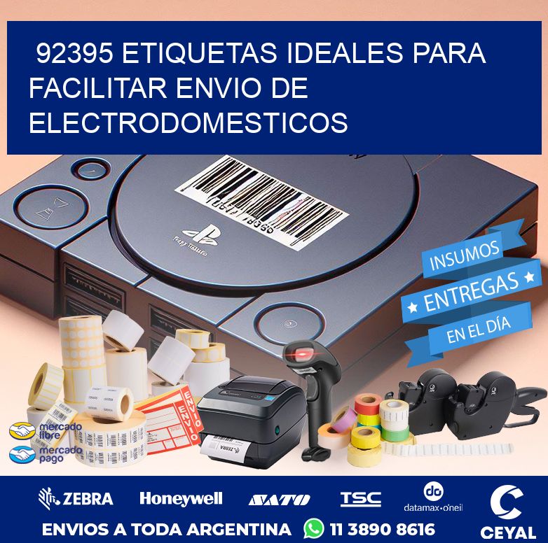 92395 ETIQUETAS IDEALES PARA FACILITAR ENVIO DE ELECTRODOMESTICOS