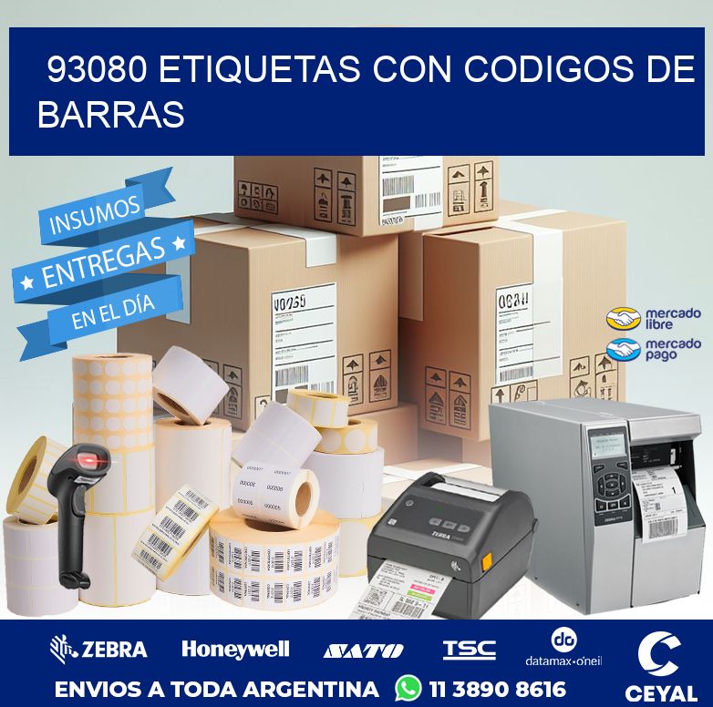 93080 ETIQUETAS CON CODIGOS DE BARRAS