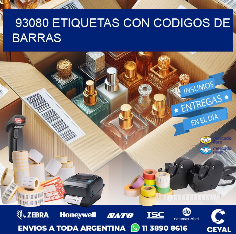 93080 ETIQUETAS CON CODIGOS DE BARRAS