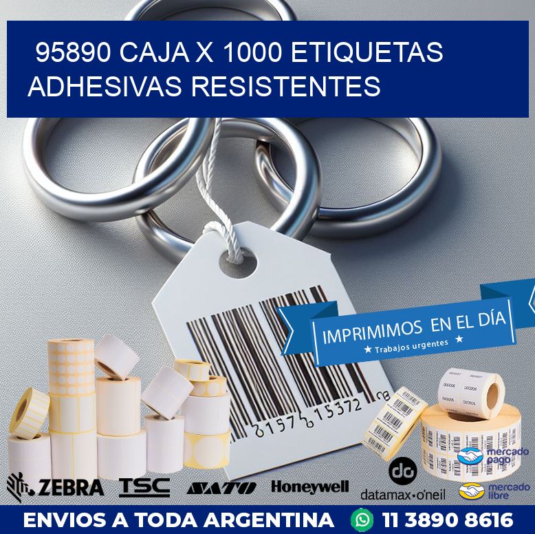 95890 CAJA X 1000 ETIQUETAS ADHESIVAS RESISTENTES