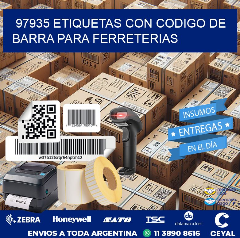 97935 ETIQUETAS CON CODIGO DE BARRA PARA FERRETERIAS