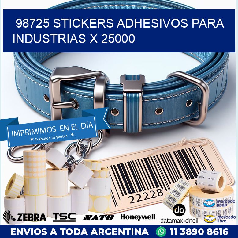 98725 STICKERS ADHESIVOS PARA INDUSTRIAS X 25000