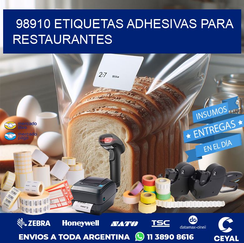 98910 ETIQUETAS ADHESIVAS PARA RESTAURANTES