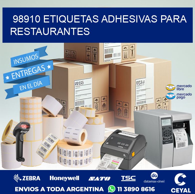 98910 ETIQUETAS ADHESIVAS PARA RESTAURANTES