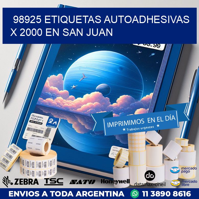 98925 ETIQUETAS AUTOADHESIVAS X 2000 EN SAN JUAN