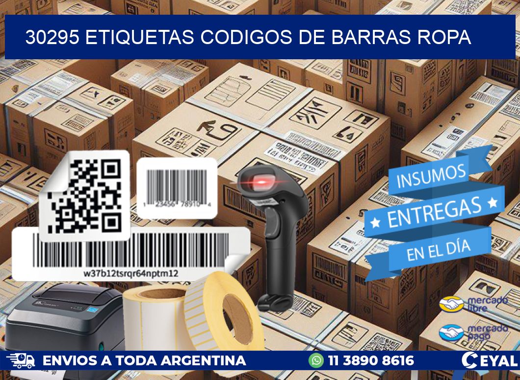 30295 ETIQUETAS CODIGOS DE BARRAS ROPA