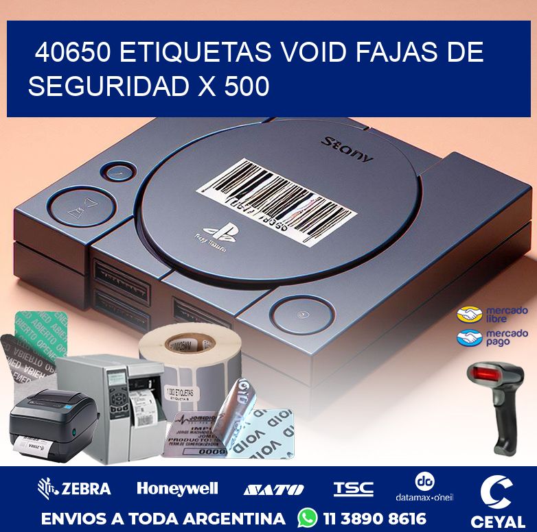 40650 ETIQUETAS VOID FAJAS DE SEGURIDAD X 500