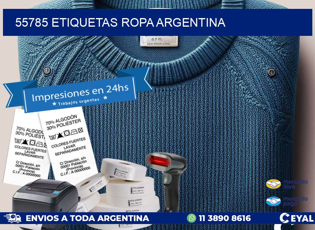 55785 ETIQUETAS ROPA ARGENTINA