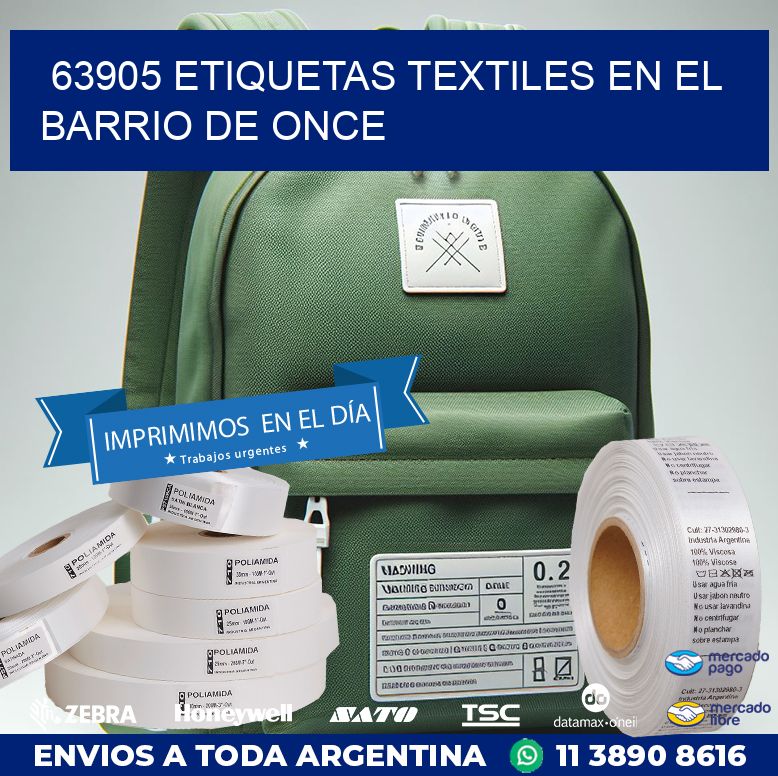 63905 ETIQUETAS TEXTILES EN EL BARRIO DE ONCE