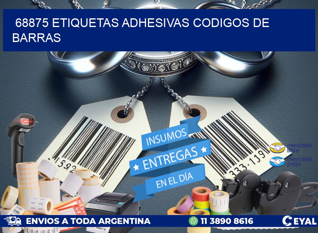 68875 ETIQUETAS ADHESIVAS CODIGOS DE BARRAS