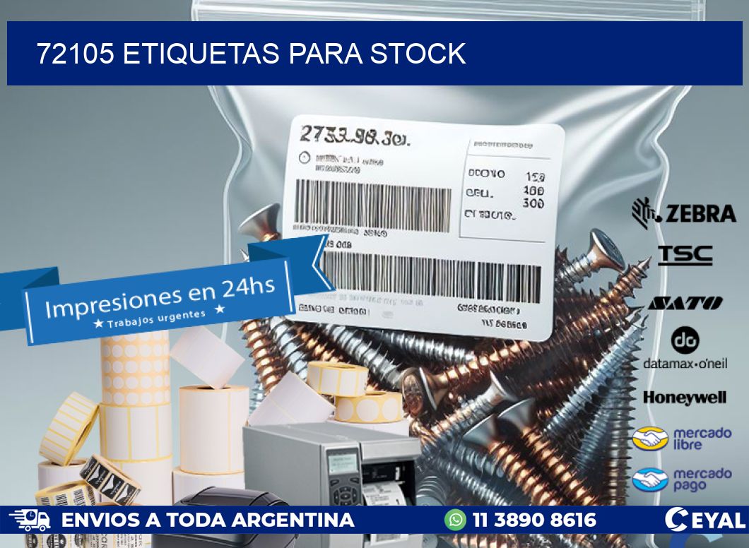 72105 ETIQUETAS PARA STOCK