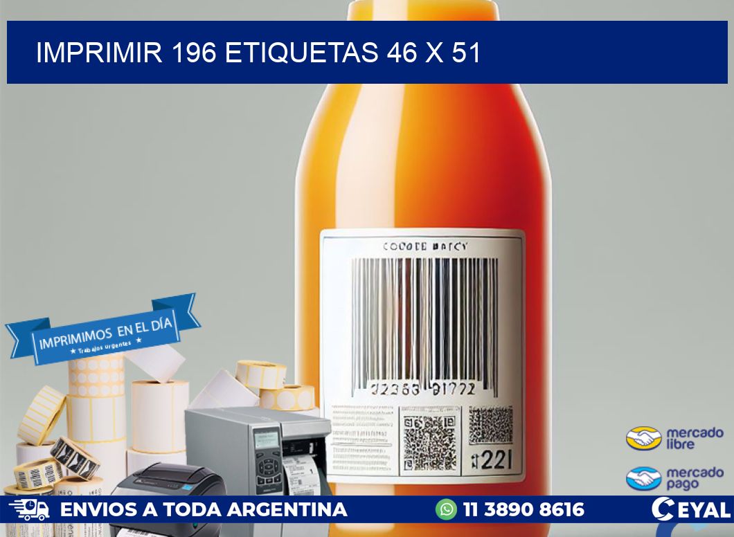 IMPRIMIR 196 ETIQUETAS 46 x 51