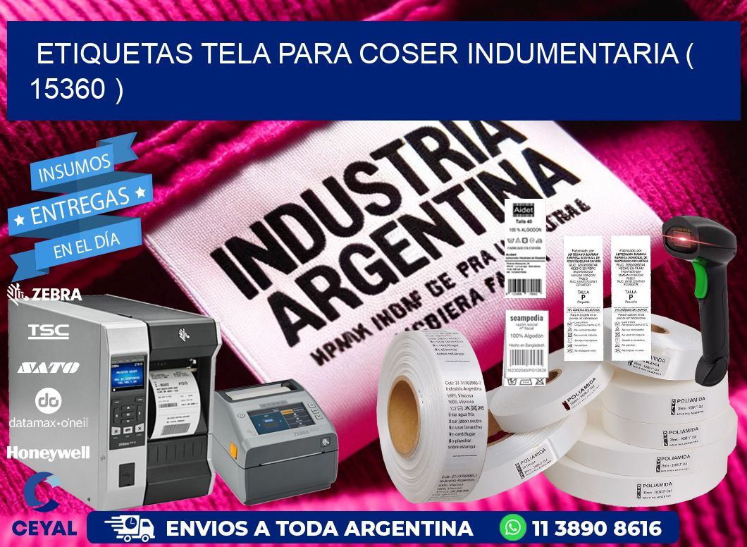 ETIQUETAS TELA PARA COSER INDUMENTARIA ( 15360 )