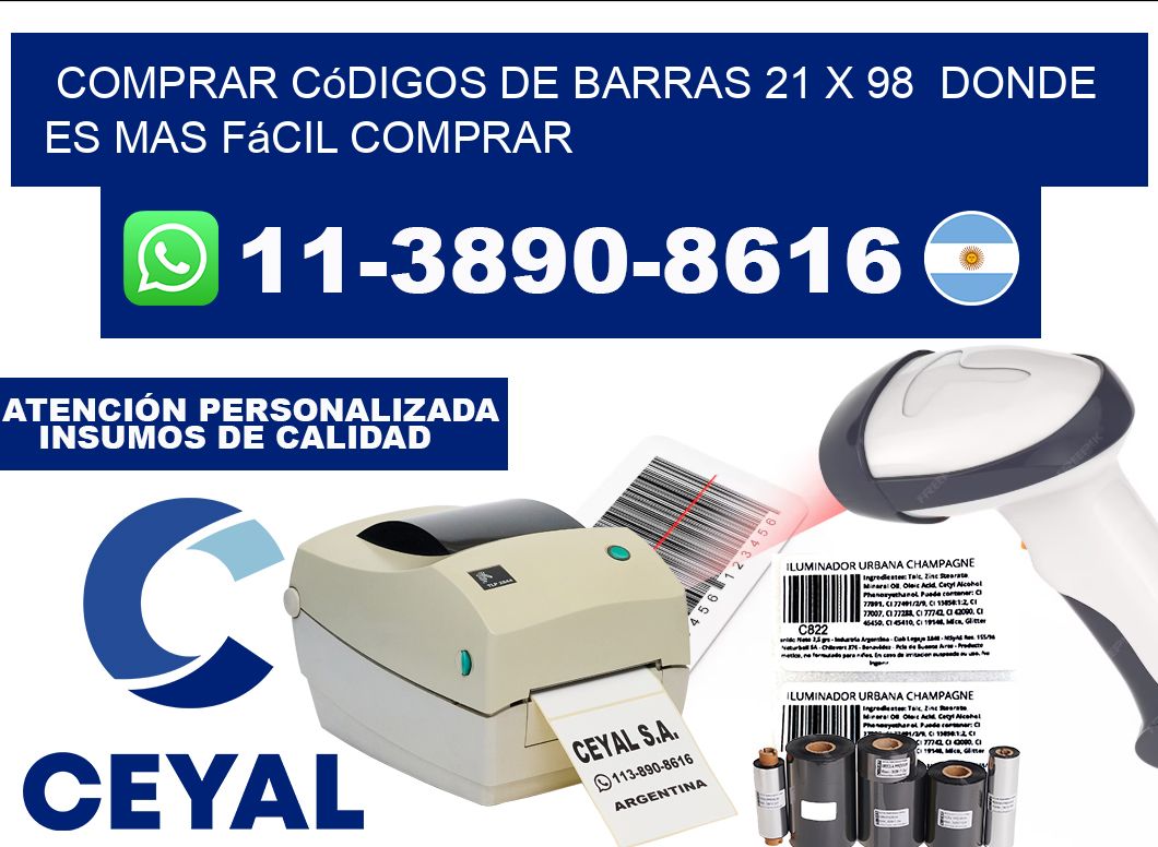 Comprar códigos de barras 21 x 98 Donde es mas fácil comprar