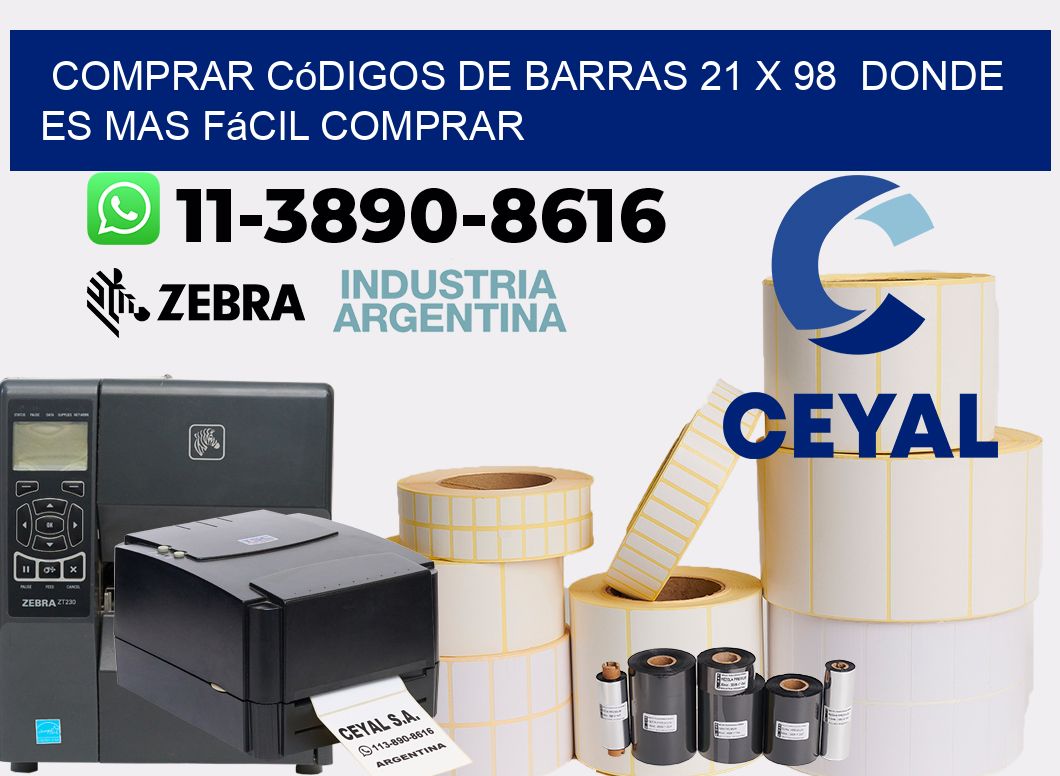 Comprar códigos de barras 21 x 98 Donde es mas fácil comprar