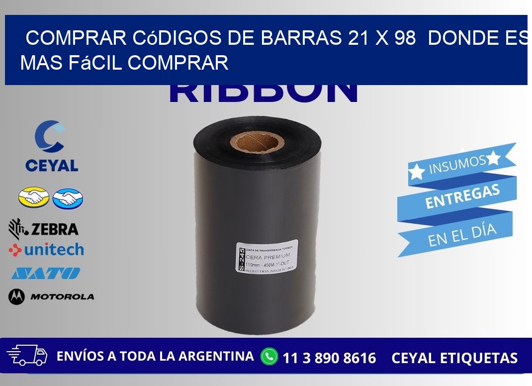Comprar códigos de barras 21 x 98 Donde es mas fácil comprar