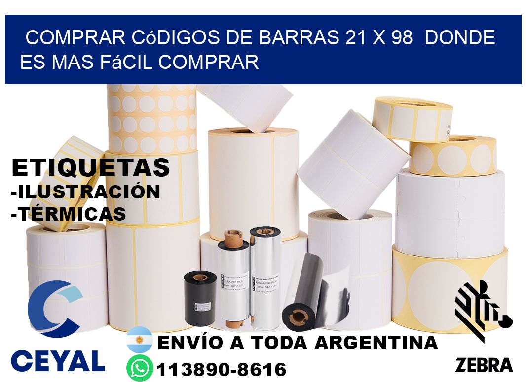 Comprar códigos de barras 21 x 98 Donde es mas fácil comprar