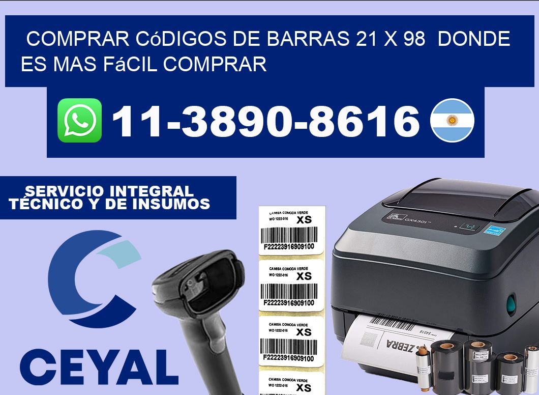 Comprar códigos de barras 21 x 98 Donde es mas fácil comprar