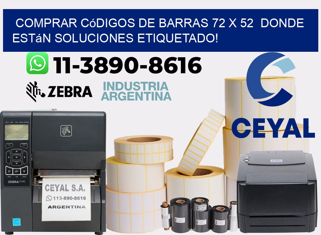 Comprar códigos de barras 72 x 52  donde están soluciones etiquetado!