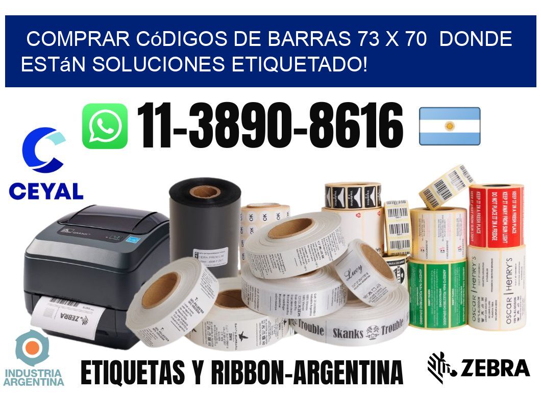 Comprar códigos de barras 73 x 70  donde están soluciones etiquetado!