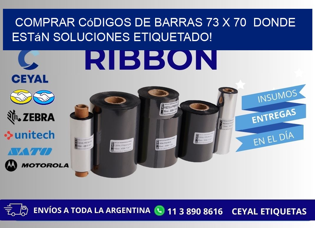 Comprar códigos de barras 73 x 70  donde están soluciones etiquetado!