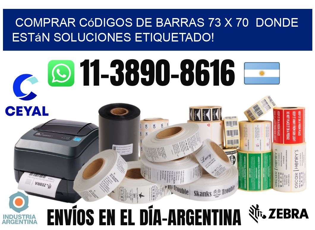 Comprar códigos de barras 73 x 70  donde están soluciones etiquetado!