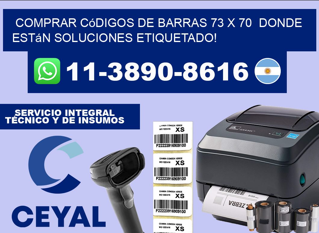 Comprar códigos de barras 73 x 70  donde están soluciones etiquetado!