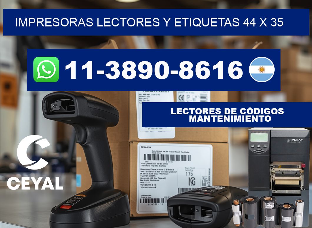 impresoras lectores y etiquetas 44 x 35