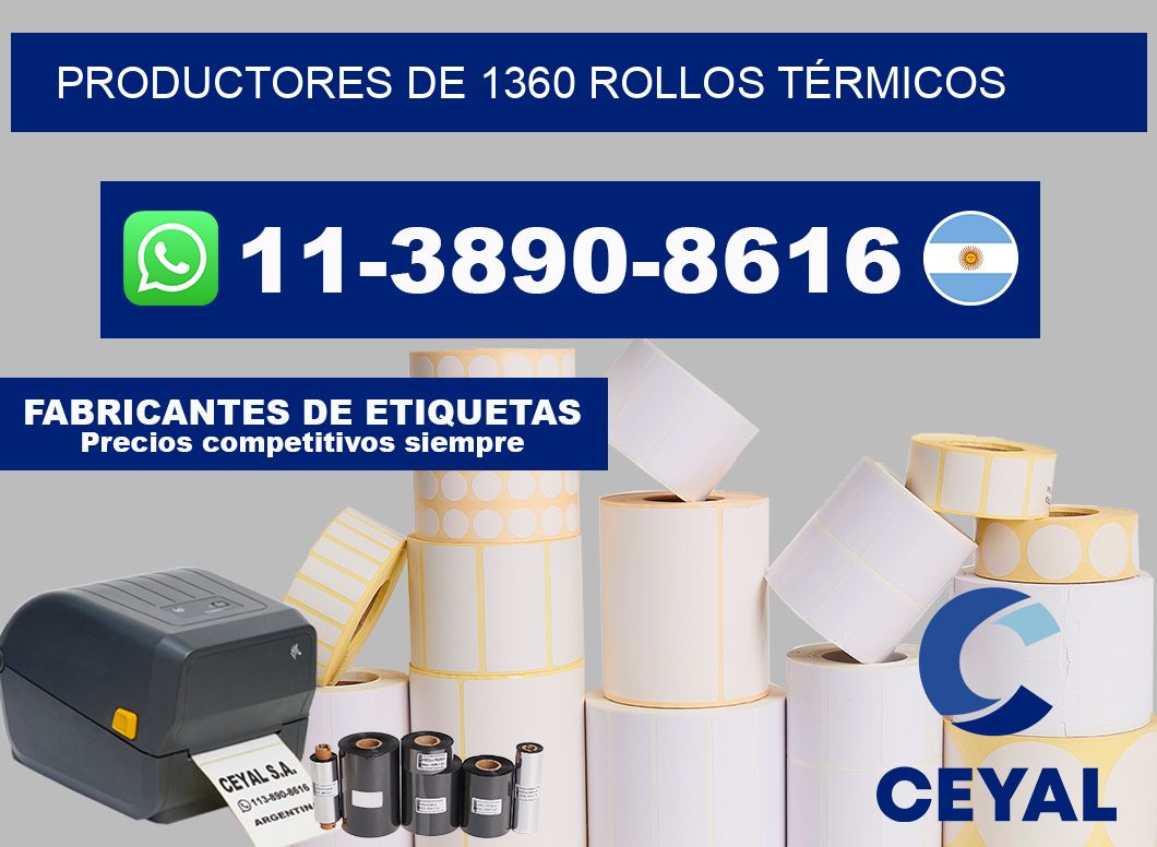 PRODUCTORES DE 1360 ROLLOS TÉRMICOS