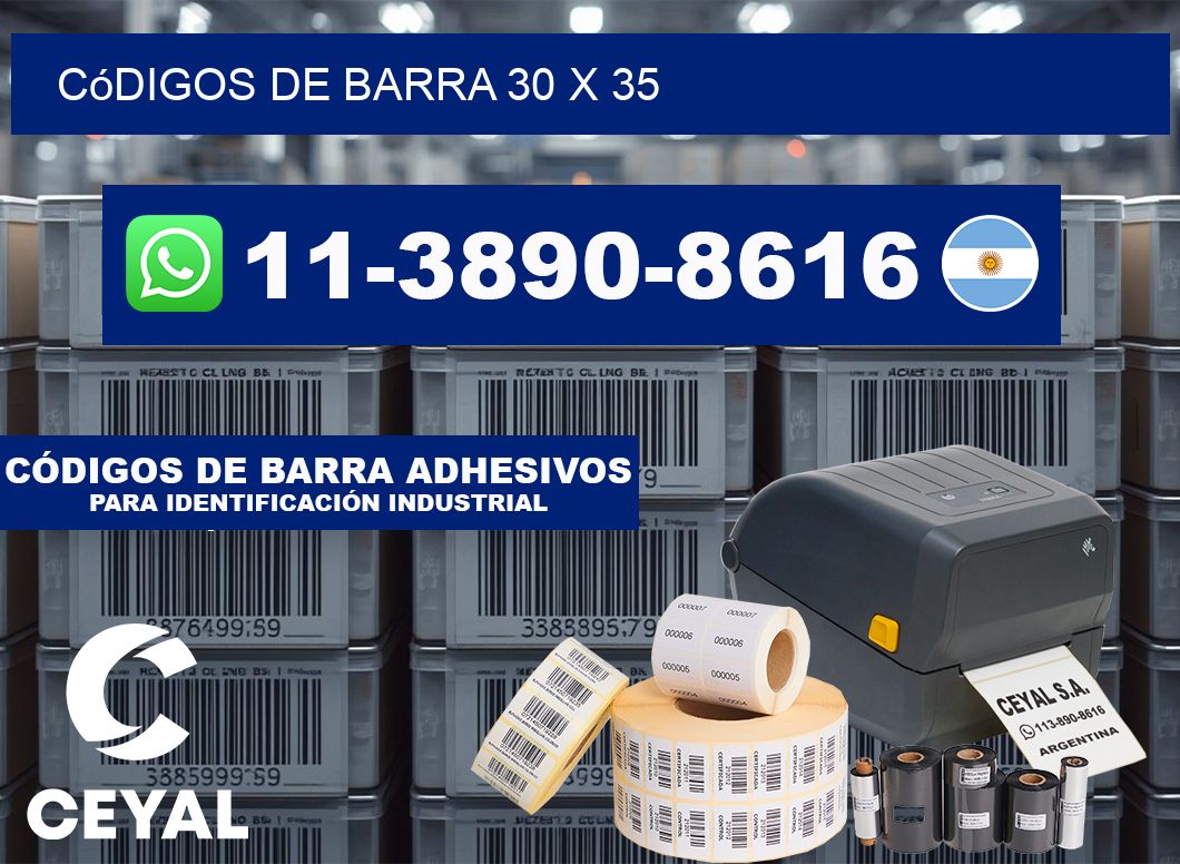 códigos de barra 30 x 35
