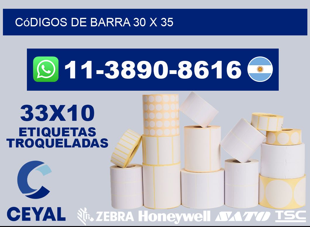 códigos de barra 30 x 35