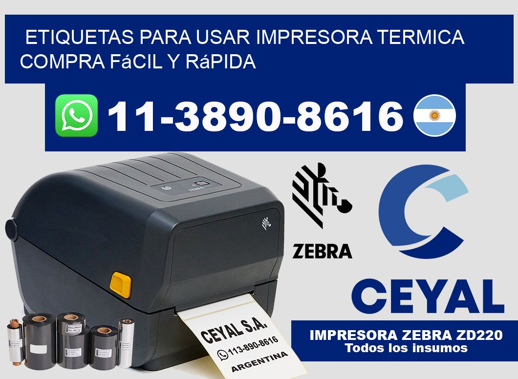 ETIQUETAS PARA USAR IMPRESORA TERMICA Compra fácil y rápida