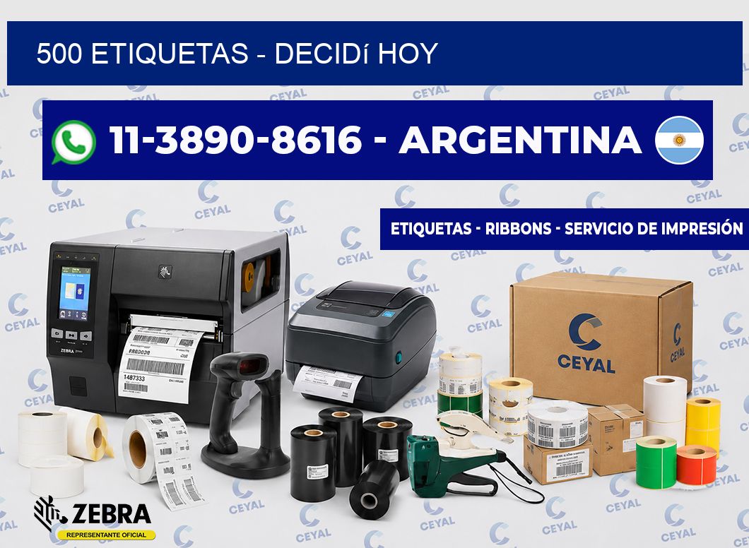 500 ETIQUETAS - Decidí hoy