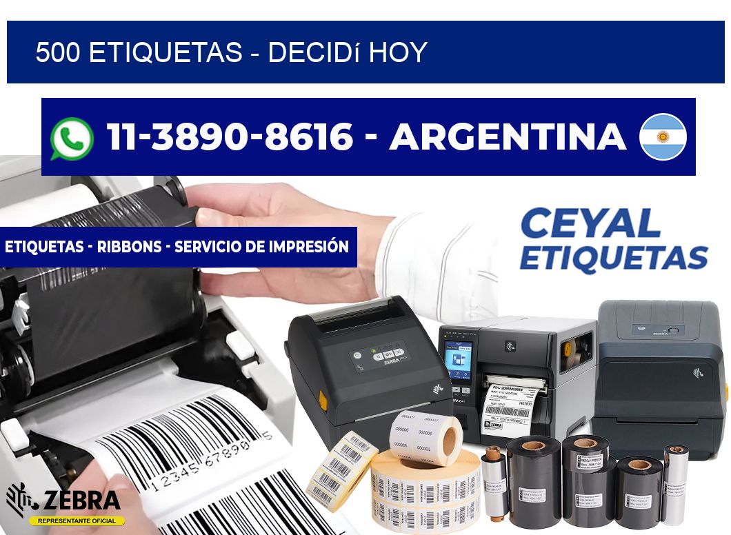 500 ETIQUETAS - Decidí hoy