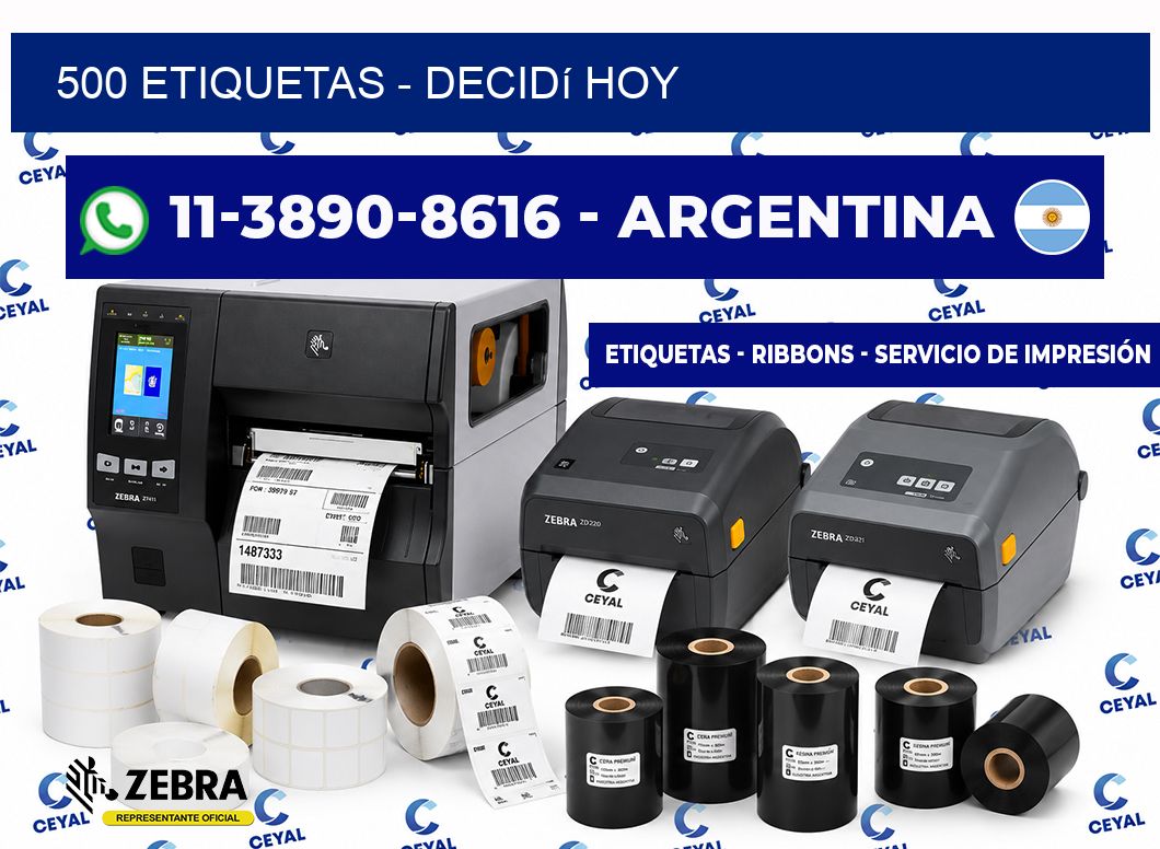 500 ETIQUETAS - Decidí hoy