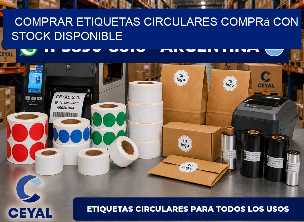 COMPRAR ETIQUETAS CIRCULARES Comprá con stock disponible
