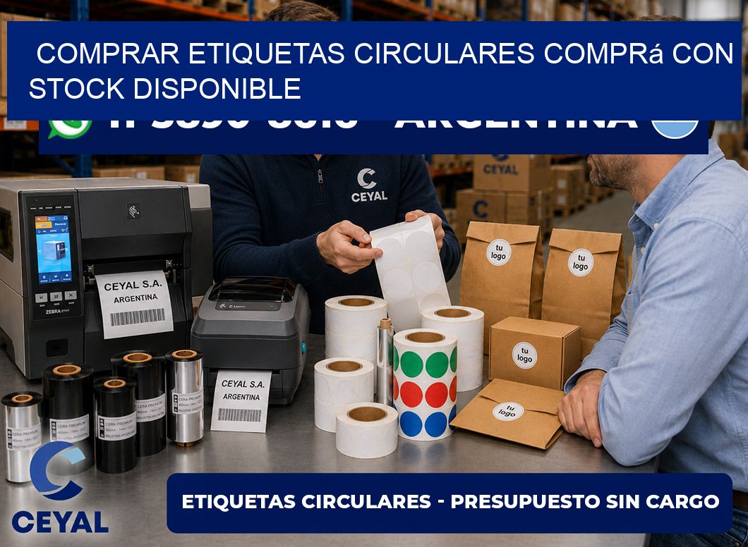 COMPRAR ETIQUETAS CIRCULARES Comprá con stock disponible