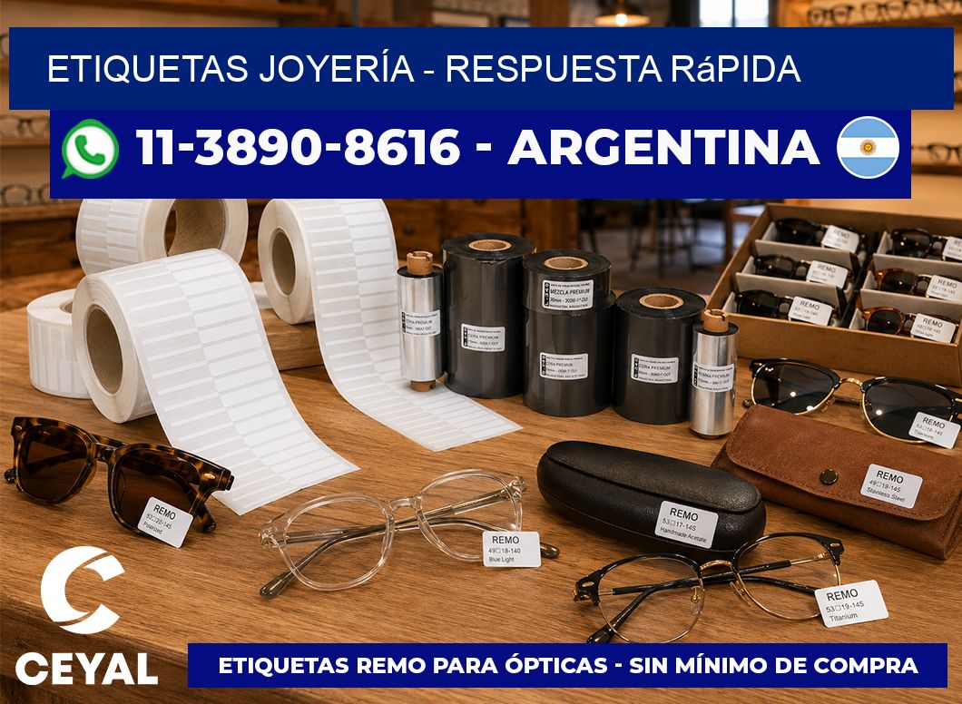 ETIQUETAS JOYERÍA - Respuesta rápida