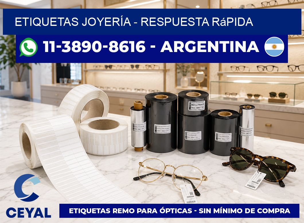 ETIQUETAS JOYERÍA - Respuesta rápida