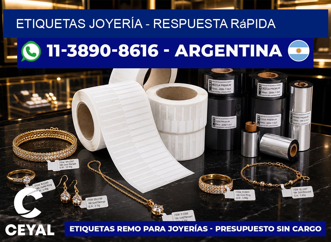 ETIQUETAS JOYERÍA – Respuesta rápida