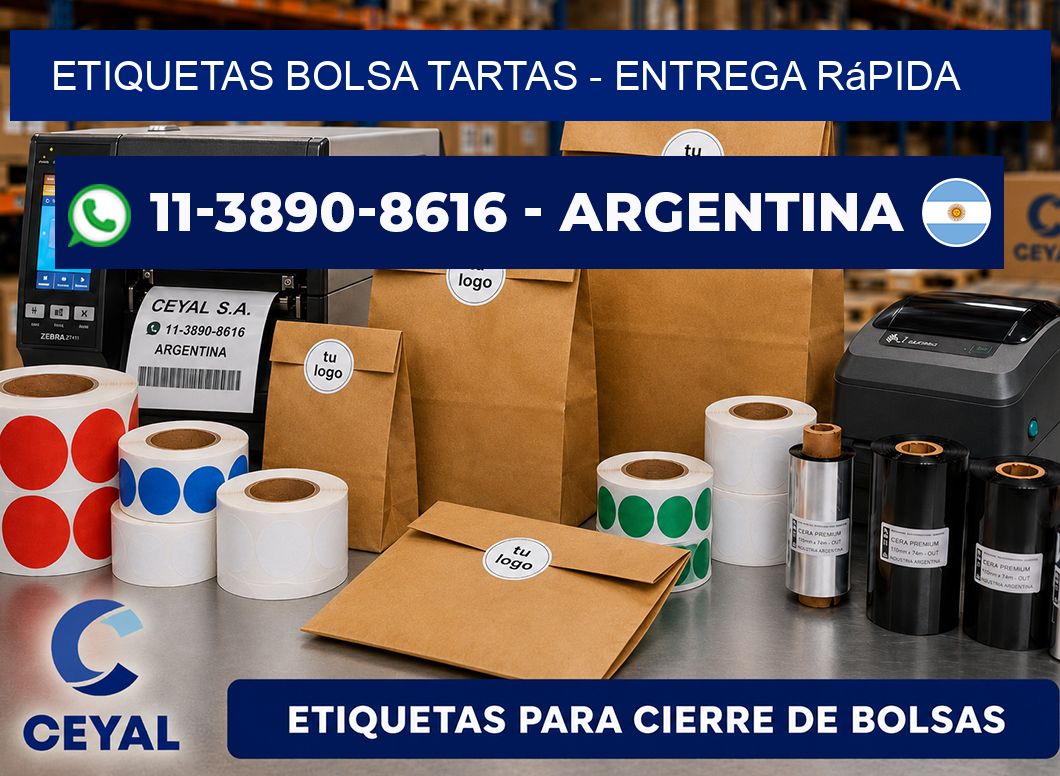 Etiquetas Bolsa tartas - Entrega rápida