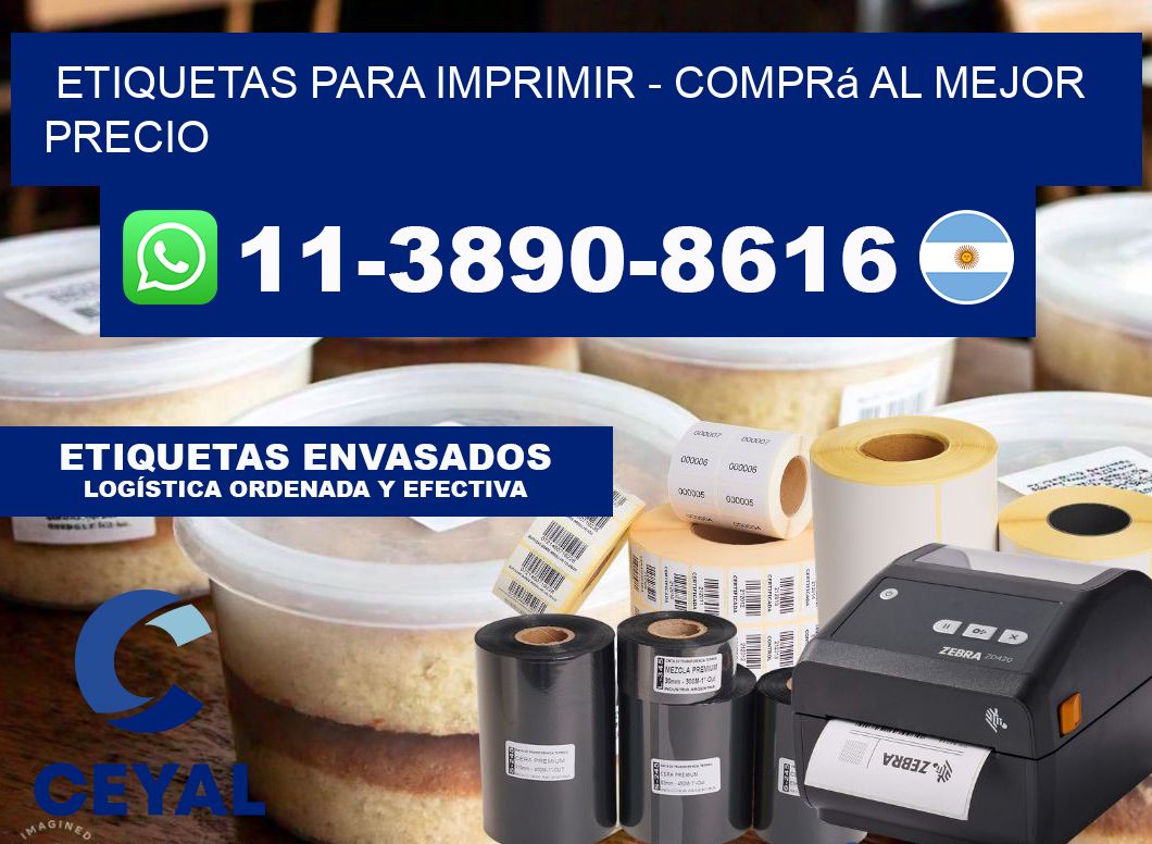 ETIQUETAS PARA IMPRIMIR - Comprá al mejor precio