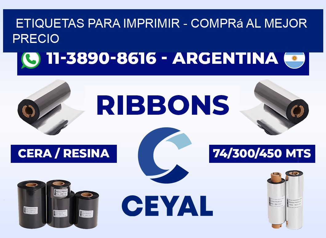ETIQUETAS PARA IMPRIMIR - Comprá al mejor precio