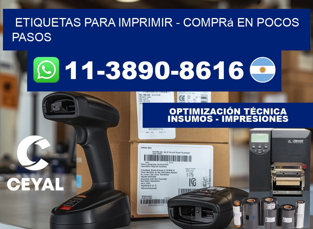 ETIQUETAS PARA IMPRIMIR - Comprá en pocos pasos