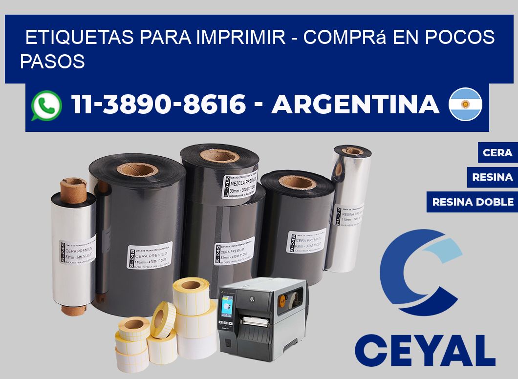 ETIQUETAS PARA IMPRIMIR - Comprá en pocos pasos