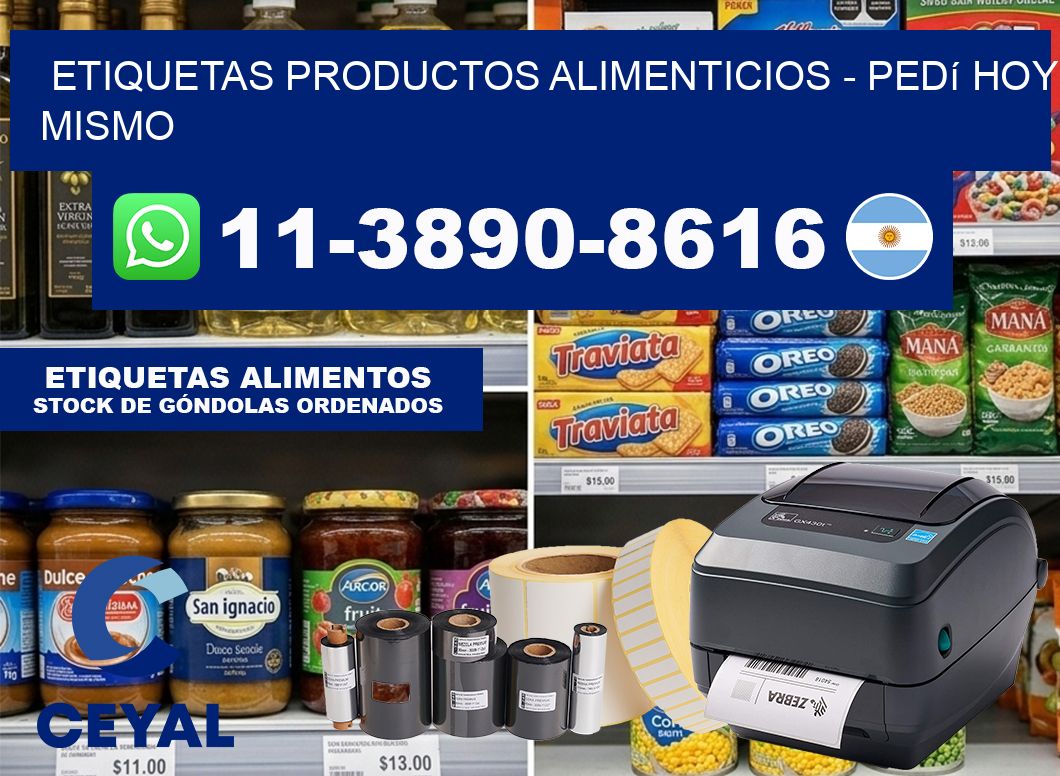 ETIQUETAS PRODUCTOS ALIMENTICIOS – Pedí hoy mismo